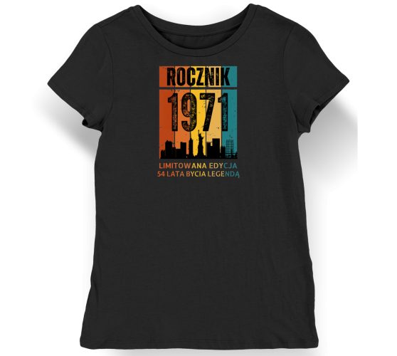 Koszulka damska czarna 1971...