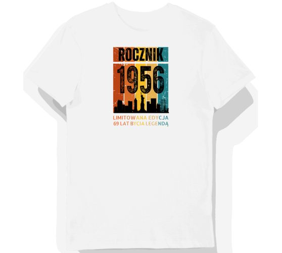 Koszulka mÄ™ska biaĹ‚a 1956...