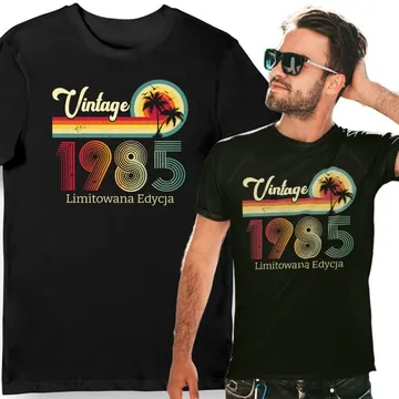 Koszulka na 40 urodziny męska Vintage 1985 limitowana edycja