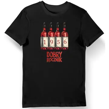 Koszulka męska na 70 urodziny dobry rocznik czarna