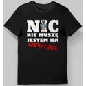 Koszulka nic nie muszę jestem na emeryturze czarna, zdjęcie 2