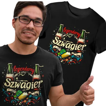 Koszulka legendarny szwagier czarna