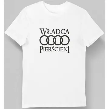 Koszulka władca pierścieni audi biała