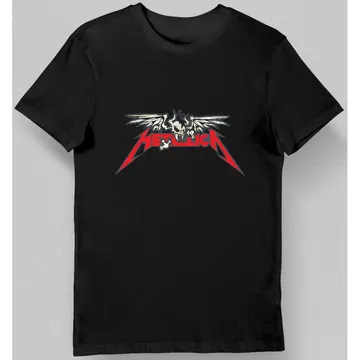 Koszulka męska czerwone logo Metalica czarna