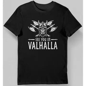 Koszulka See you in Valhalla czarna