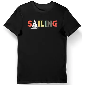 Koszulka męska żeglarska sailing czarna