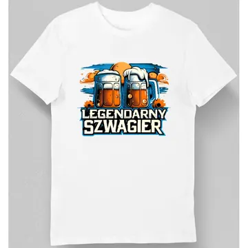 Koszulka legendarny szwagier biała