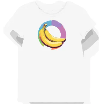 Koszulka damska biała z grafiką banana w stylu groovy