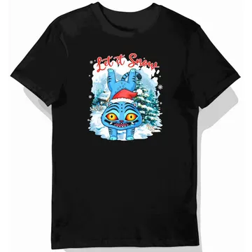 Koszulka dziecięca czarna – Cosmic Kids – let it snow, kpop świąteczna prezent