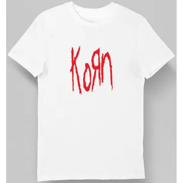 Koszulka męska logo Korn biała