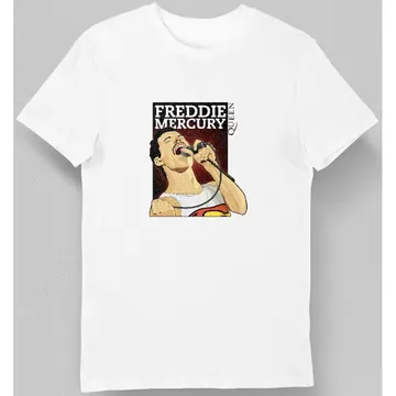 Koszulka Freddie Mercury Queen biała