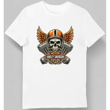 Koszulka męska Harley Davidson Motor Cycles biała