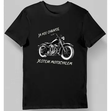 Koszulka męska ja nie chrapie, jestem motocyklem czarna