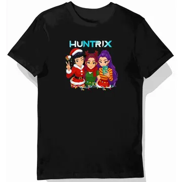 Koszulka dziecięca czarna Legend Crew: huntrix, trzy kpop świąteczna prezent