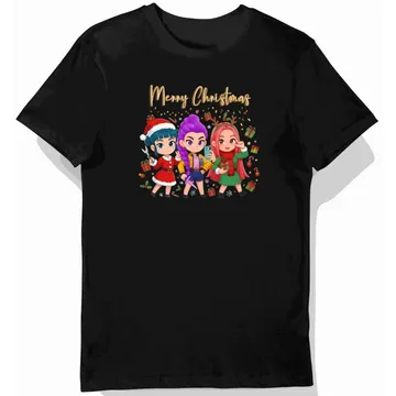 Koszulka dziecięca czarna – Power Hero – merry kpop świąteczna prezent