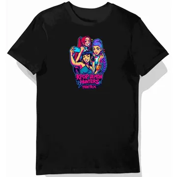 Koszulka dziecięca czarna K-Pop Hunter: kpop demon hunters huntrix