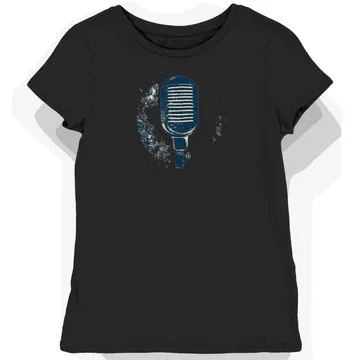 Koszulka damska czarna z grafiką vintage Singer