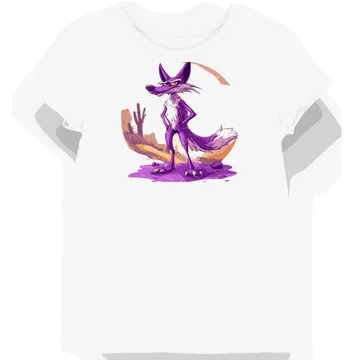 Koszulka damska biała z postacią Wile Coyote z nadrukiem