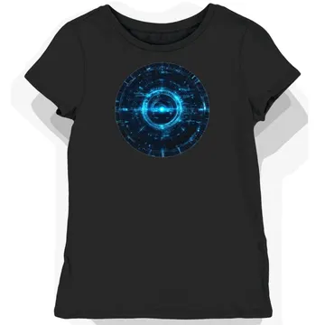Koszulka damska czarna z motywem cyberpunk