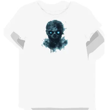Koszulka damska biała z motywem niebieskiego zombie