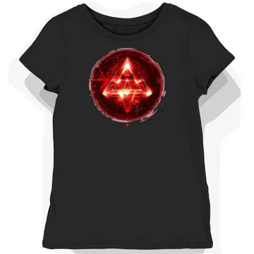 Koszulka damska czarna z motywem czerwonego Triforce