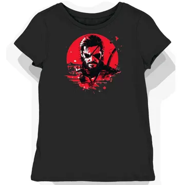 Koszulka damska czarna z nadrukiem Metal Gear