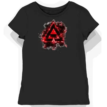 Koszulka damska czarna z nadrukiem Triforce i Zeldy
