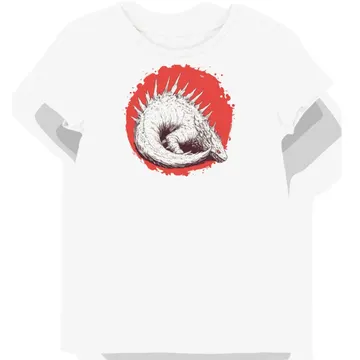 Koszulka damska biała z grafiką potwora Anguirus