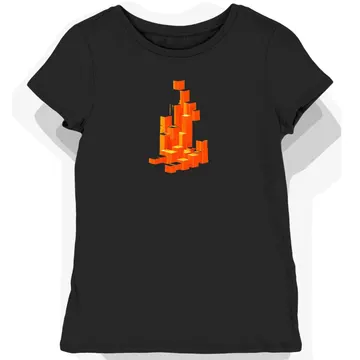 Koszulka damska czarna z nadrukiem Tetris