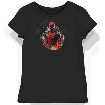 Koszulka damska czarna z motywem Deadpool 3