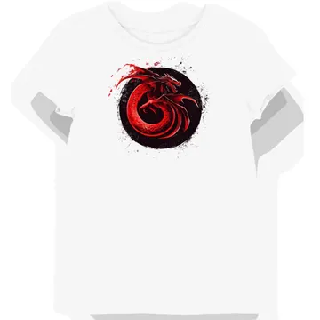 Koszulka damska biała z motywem symbolu Targaryenów