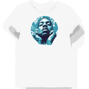 Koszulka damska biała z motywem hip-hopowego artysty Jay-Z