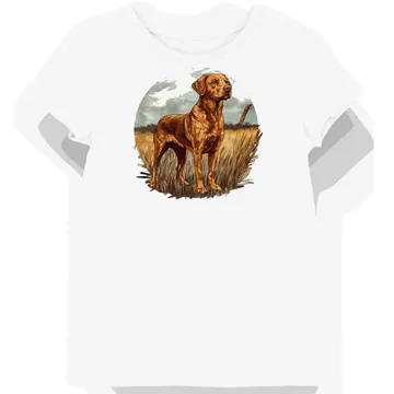 Koszulka damska biała z motywem psa rasy Chesapeake Bay Retriever