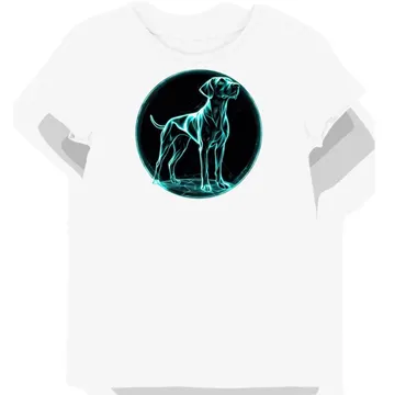 Koszulka damska biała z grafiką psa Rhodesian Ridgeback
