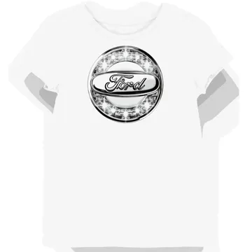 Koszulka damska biała z motywem logo Ford