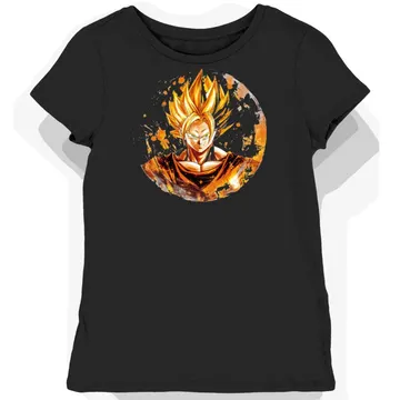 Koszulka damska czarna z motywem Goku Super Saiyan