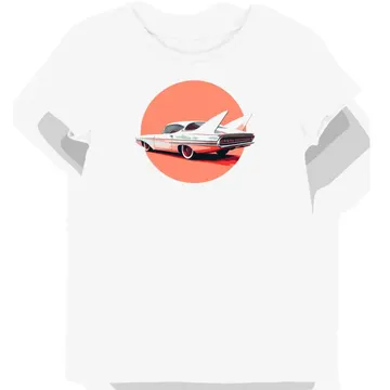 Koszulka damska biała z grafiką retro samochodu Falcon GT