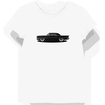 Koszulka damska biała z motywem Chrysler 300 z płetwami