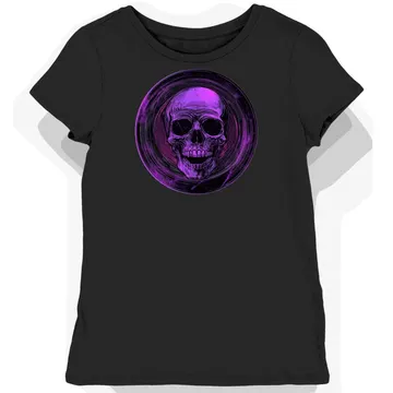 Koszulka damska czarna z motywem czaszki Grateful Dead