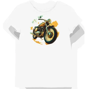 Koszulka damska biała z motywem Błyszczącego Motocyklu