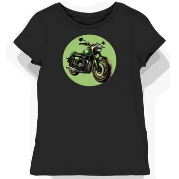 Koszulka damska czarna Motocyklowy Blask W800
