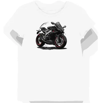 Koszulka damska biała z motocyklowym wzorem w stylu cienia