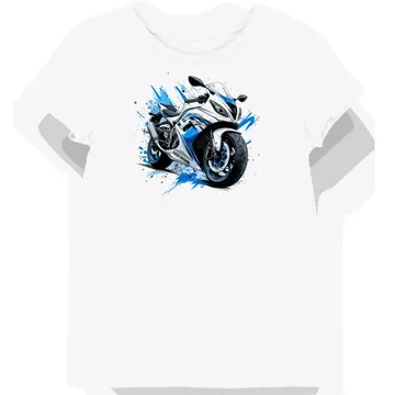 Koszulka damska biała z Dynamicznym Motywem Motocyklowym GSXR1000