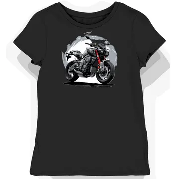 Koszulka damska czarna Dynamiczna Yamaha MT10 w Pędzie