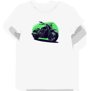 Koszulka damska biała z motywem Kawasaki Vulcan wśród natury
