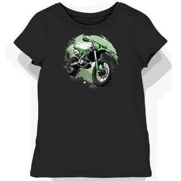 Koszulka damska czarna Motocyklowa Siła i Precyzja