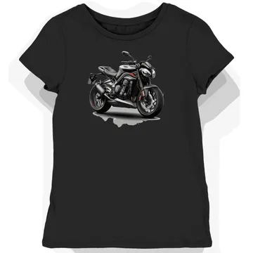 Koszulka damska czarna Motocyklowa Jazda Triumfalna