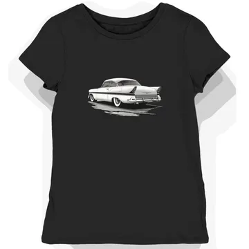 Koszulka damska czarna z motywem eleganckiego Chryslera 300