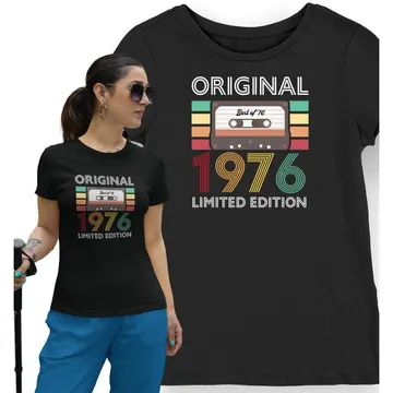 Koszulka damska na 50 urodziny original limited edition kaseta czarna