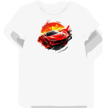 Koszulka damska biała Wyścigowa Potęga Ferrari SF90